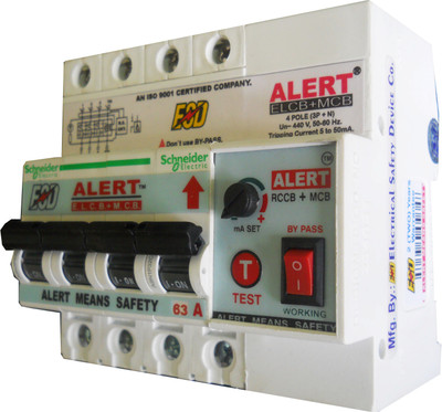 Alert ELCB+MCB_63A-HV AE+MC63A-HV4(POLE) MCB(4)