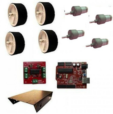 Robokart High Torque Robowar Kit with Johnson Motors and Arduino Electronic Components Electronic Hobby Kit