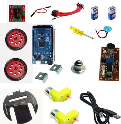Robokart Sound Activated Robot Kit with Arduino Mega 2560 Electronic Components Electronic Hobby Kit