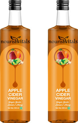 NourishVitals With Ginger, Garlic, Lemon and Honey Apple Cider Vinegar(2x500 ml, Citrus Flavored)
NourishVitals With Ginger, Garlic, Lemon and Honey Apple Cider Vinegar(2x500 ml, Citrus Flavored)