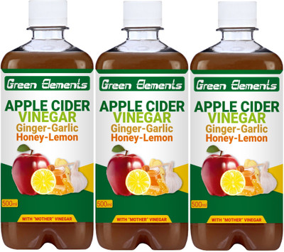 Green Elements Ginger-Garlic-Honey-Lemon With Mother Vinegar Apple Cider Vinegar(3x500 ml, Apple Flavored)
Green Elements Ginger-Garlic-Honey-Lemon With Mother Vinegar Apple Cider Vinegar(3x500 ml, Apple Flavored)