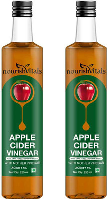 NourishVitals With Mother Vinegar, Raw, Unfiltered & Undiluted Apple Cider Vinegar(2x250 ml, Citrus Flavored)
NourishVitals With Mother Vinegar, Raw, Unfiltered & Undiluted Apple Cider Vinegar(2x250 ml, Citrus Flavored)