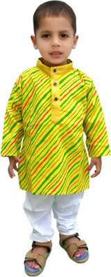 RTD Boys Kurta and Pyjama Set, Yellow