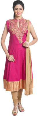 Cynthia's Fashion Women Kurti, Patiala and Dupatta Set, Rani pink