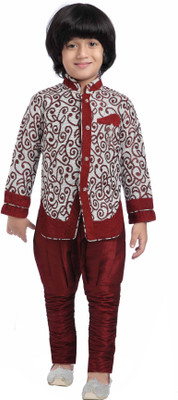 Jeet Boys Kurta and Pyjama Set, Maroon
