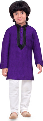 Jeet Boys Kurta and Pyjama Set, Purple