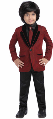 Jeet Boys Blazer, Shirt and Trouser Set, Maroon