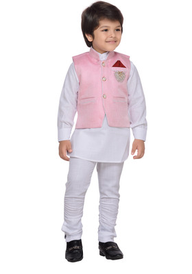 AJ Dezines Boys Festive & Party Kurta, Waistcoat and Pyjama Set(Pink Pack of 1
AJ Dezines Boys Festive & Party Kurta, Waistcoat and Pyjama Set(Pink Pack of 1