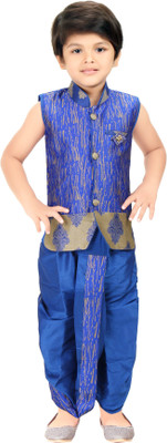 Kute Kids Boys Dhoti & Kurta Set, Blue