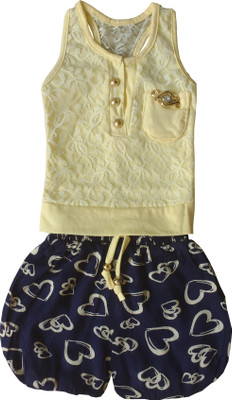 MKB Girls Top and Skirt Set, Skin