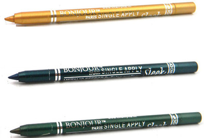 Bonjour Paris Single Apply 1507201642 Golden-Green-Leaf Green Kajal(Golden, Green, Leaf Green, 3.6 g)