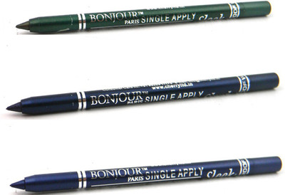 Bonjour Paris Single Apply 1507201661 Leaf Green-Navy Blue-Party Blue Kajal(Leaf Green, Navy Blue, Party Blue, 3.6 g) 
Bonjour Paris Single Apply 1507201661 Leaf Green-Navy Blue-Party Blue Kajal(Leaf Green, Navy Blue, Party Blue, 3.6 g)