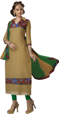 Jiya Chanderi Self Design, Embroidered Salwar Suit Dupatta Material(Un-stitched), Beige;green
Jiya Chanderi Self Design, Embroidered Salwar Suit Dupatta Material(Un-stitched), Beige;green
