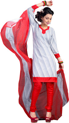 Parishi Fashion Crepe Embroidered Dress/Top Material(Un-stitched), Multi color