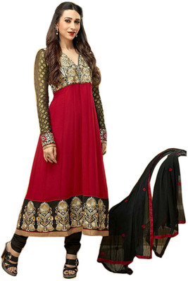 Indian Wear Online Georgette Embroidered Semi-stitched Salwar Suit Dupatta Material, Red
Indian Wear Online Georgette Embroidered Semi-stitched Salwar Suit Dupatta Material, Red