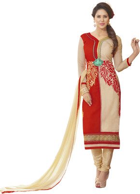 Khushali Chanderi Self Design, Embroidered Salwar Suit Dupatta Material(Un-stitched), Beige;red
Khushali Chanderi Self Design, Embroidered Salwar Suit Dupatta Material(Un-stitched), Beige;red