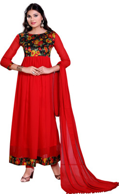Glory Sarees Georgette Printed Salwar Suit Dupatta Material(Un-stitched), Red
Glory Sarees Georgette Printed Salwar Suit Dupatta Material(Un-stitched), Red