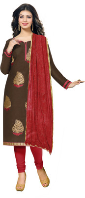 Khushali Chanderi Self Design, Embroidered Salwar Suit Dupatta Material(Un-stitched), Brown;red
Khushali Chanderi Self Design, Embroidered Salwar Suit Dupatta Material(Un-stitched), Brown;red