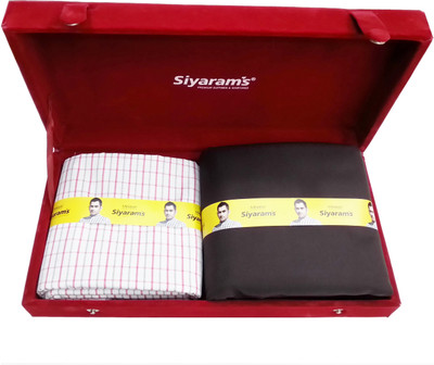 Siyaram's Cotton Polyester Blend Checkered Shirt & Trouser Fabric(Un-stitched), Brown
Siyaram's Cotton Polyester Blend Checkered Shirt & Trouser Fabric(Un-stitched), Brown