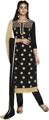 Jiya Chanderi Self Design, Embroidered Salwar Suit Dupatta Material(Un-stitched), Black
Jiya Chanderi Self Design, Embroidered Salwar Suit Dupatta Material(Un-stitched), Black