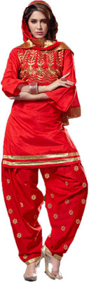 Party Wear Dresses Chanderi Embroidered Semi-stitched Salwar Suit Dupatta Material, Red
Party Wear Dresses Chanderi Embroidered Semi-stitched Salwar Suit Dupatta Material, Red