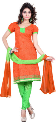 Jiya Chanderi Self Design, Embroidered Salwar Suit Dupatta Material(Un-stitched), Light green;orange
Jiya Chanderi Self Design, Embroidered Salwar Suit Dupatta Material(Un-stitched), Light green;orange