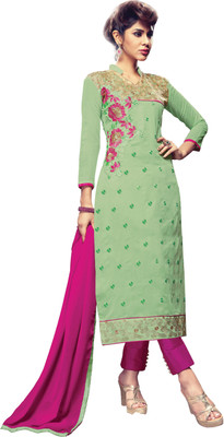 Jiya Chanderi Self Design, Embroidered Salwar Suit Dupatta Material(Un-stitched), Green;pink
Jiya Chanderi Self Design, Embroidered Salwar Suit Dupatta Material(Un-stitched), Green;pink