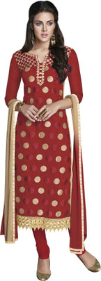 Jiya Chanderi Self Design, Embroidered Salwar Suit Dupatta Material(Un-stitched), Red
Jiya Chanderi Self Design, Embroidered Salwar Suit Dupatta Material(Un-stitched), Red