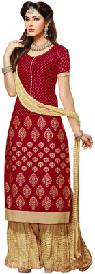 Khushali Chanderi Self Design, Printed Salwar Suit Dupatta Material(Un-stitched), Maroon
Khushali Chanderi Self Design, Printed Salwar Suit Dupatta Material(Un-stitched), Maroon
