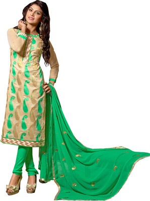 Khushali Chanderi Self Design, Embroidered Salwar Suit Dupatta Material(Un-stitched), Beige;green
Khushali Chanderi Self Design, Embroidered Salwar Suit Dupatta Material(Un-stitched), Beige;green