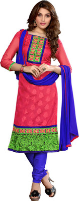 V And V Shop Chanderi Embroidered Salwar Suit Dupatta Material(Un-stitched), Green;pink
V And V Shop Chanderi Embroidered Salwar Suit Dupatta Material(Un-stitched), Green;pink