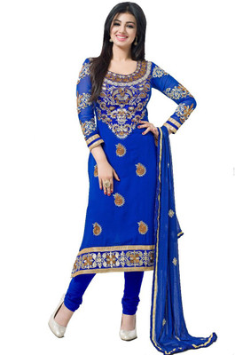 Shoppie Zone Georgette Embroidered Semi-stitched Salwar Suit Dupatta Material, Blue
Shoppie Zone Georgette Embroidered Semi-stitched Salwar Suit Dupatta Material, Blue