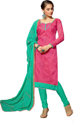 Khushali Chanderi Self Design, Embroidered Salwar Suit Dupatta Material(Un-stitched), Green;pink
Khushali Chanderi Self Design, Embroidered Salwar Suit Dupatta Material(Un-stitched), Green;pink
