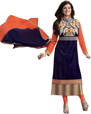 Vandv Shop Cotton Embroidered Semi-stitched Salwar Suit Dupatta Material, Blue;orange
Vandv Shop Cotton Embroidered Semi-stitched Salwar Suit Dupatta Material, Blue;orange