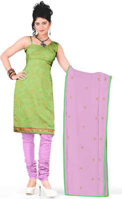 Khushali Chanderi Self Design, Embroidered Salwar Suit Dupatta Material(Un-stitched), Green;pink
Khushali Chanderi Self Design, Embroidered Salwar Suit Dupatta Material(Un-stitched), Green;pink