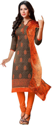 Akshaya Fashons Jacquard Embroidered Semi-stitched Salwar Suit Dupatta Material, Brown
Akshaya Fashons Jacquard Embroidered Semi-stitched Salwar Suit Dupatta Material, Brown