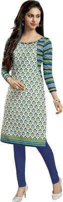 Wholesale Surat Cotton Printed Kurti Fabric(Un-stitched), Multicolor