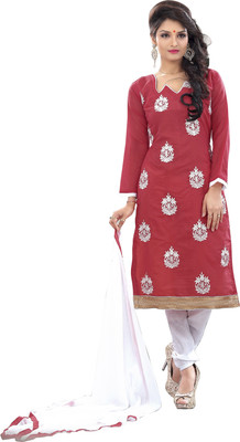 Khushali Chanderi Self Design, Embroidered Salwar Suit Dupatta Material(Un-stitched), Red
Khushali Chanderi Self Design, Embroidered Salwar Suit Dupatta Material(Un-stitched), Red