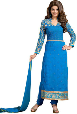 Javuli Straight Gown(Blue, Light blue