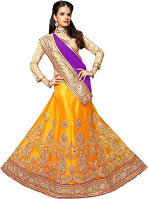 Khushali Self Design, Embroidered, Embellished Lehenga Choli(Orange, Beige, Purple), Beige;orange;purple
Khushali Self Design, Embroidered, Embellished Lehenga Choli(Orange, Beige, Purple), Beige;orange;purple
