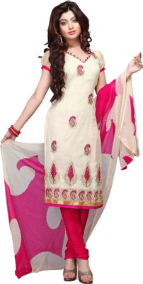 Trendz Apparels Georgette Embroidered Dress/Top Material(Un-stitched), White
Trendz Apparels Georgette Embroidered Dress/Top Material(Un-stitched), White