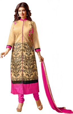 Khushali Chanderi Self Design, Embroidered Salwar Suit Dupatta Material(Un-stitched), Beige;pink
Khushali Chanderi Self Design, Embroidered Salwar Suit Dupatta Material(Un-stitched), Beige;pink