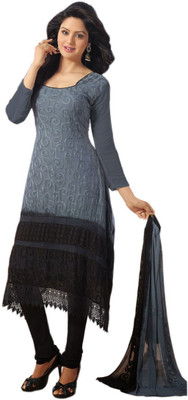 V And V Shop Georgette Embroidered Semi-stitched Salwar Suit Dupatta Material, Black;grey
V And V Shop Georgette Embroidered Semi-stitched Salwar Suit Dupatta Material, Black;grey