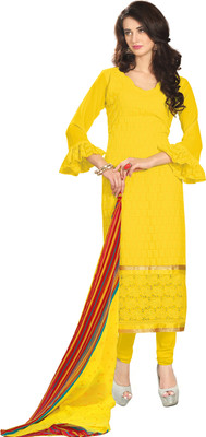 Khushali Georgette Self Design, Embroidered Salwar Suit Dupatta Material(Un-stitched), Yellow
Khushali Georgette Self Design, Embroidered Salwar Suit Dupatta Material(Un-stitched), Yellow