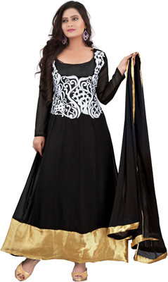 Parishi Fashion Satin Embroidered Semi-stitched Salwar Suit Dupatta Material, Black
Parishi Fashion Satin Embroidered Semi-stitched Salwar Suit Dupatta Material, Black