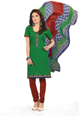 BanoRani Cotton Polyester Blend Printed Salwar Suit Dupatta Material(Un-stitched), Green
BanoRani Cotton Polyester Blend Printed Salwar Suit Dupatta Material(Un-stitched), Green