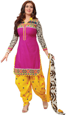 Indian Wear Online Cotton Embroidered Semi-stitched Salwar Suit Dupatta Material, Pink
Indian Wear Online Cotton Embroidered Semi-stitched Salwar Suit Dupatta Material, Pink