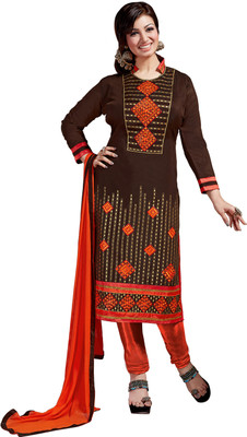 Khushali Chanderi Self Design, Embroidered Salwar Suit Dupatta Material(Un-stitched), Brown;orange
Khushali Chanderi Self Design, Embroidered Salwar Suit Dupatta Material(Un-stitched), Brown;orange