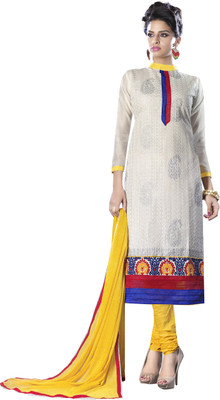 Ishin Cotton Embroidered Semi-stitched Salwar Suit Dupatta Material, Off white & yellow
Ishin Cotton Embroidered Semi-stitched Salwar Suit Dupatta Material, Off white & yellow