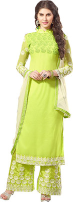 Vandv Shop Georgette Embroidered Semi-stitched Salwar Suit Dupatta Material, Green
Vandv Shop Georgette Embroidered Semi-stitched Salwar Suit Dupatta Material, Green